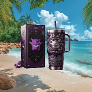 Gengar Master of Shadows Purple Engraved 40oz Tumbler