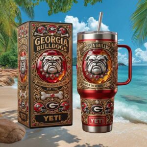 Georgia Bulldogs “Between the Hedges” Luxury Red Gemstone Collector's Tumbler