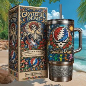 Grateful Dead Limited Edition Skeleton & Roses Collector's Tumbler