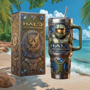 Halo 25th Anniversary Master Chief 117 UNSC 3D Engraved Tumbler Tumbler