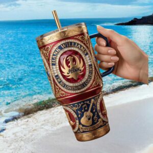 Hank Williams 3D Embossed Luxury Tumbler Country Music Legacy Edition