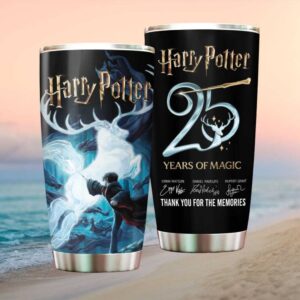 Harry Potter Expecto Patronum Stag 25 Years of Magic Anniversary Tumbler