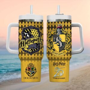 Harry Potter Hufflepuff House 25 Years of Magic 40oz Handle Tumbler