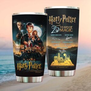 Harry Potter and the Philosopher's Stone Movie Poster Cast Signature Tumbler