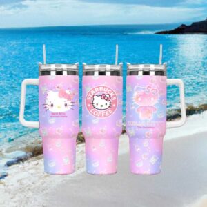 Hello Kitty 50th Anniversary Starbucks Coffee Pink Ombre Tumbler