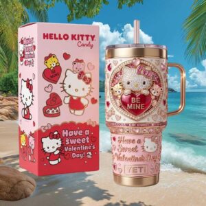 Hello Kitty “Be Mine” Valentine's Day Jeweled Tumbler with Gift Box