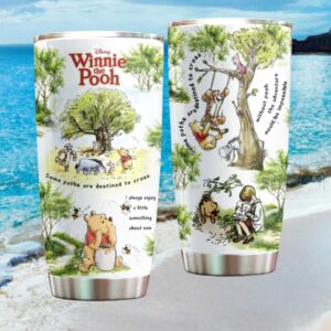 Hundred Acre Wood Sketch Style “Some Paths are Destined to Cross” Tumbler
