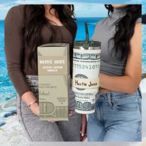 Hustle Juice Special Edition 100 Dollar Bill Money 40oz Tumbler