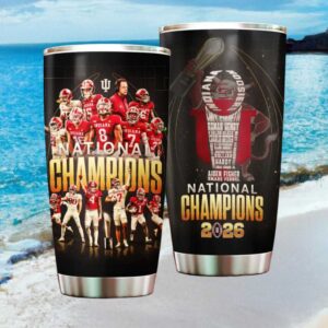 IU Indiana Hoosiers 2026 National Champions Football Team Graphic Tumbler