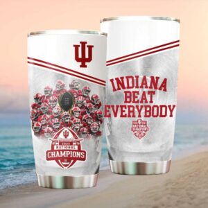 Indiana Beat Everybody 2025 National Champions Football Team Photo Tumbler