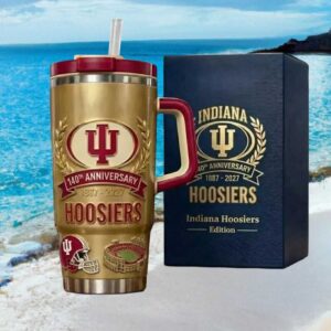 Indiana Hoosiers 140th Anniversary Collector's Edition Gold Insulated Stadium Tumbler