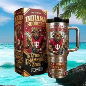 Indiana Hoosiers 2026 National Champions College Football Playoff Tumbler