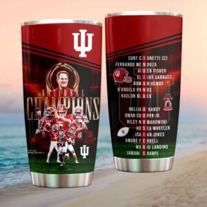 Indiana Hoosiers National Champions Curt Cignetti & Player Name Acrostic Red Tumbler