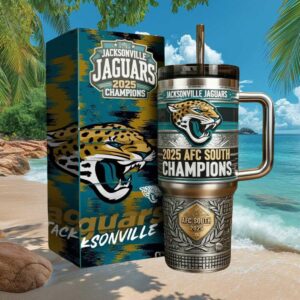 Jacksonville Jaguars 2025 AFC South Champions Limited Edition Trophy Tumbler