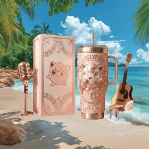 Jigglypuff Sing with Magic Pink Floral 40oz Tumbler & Box