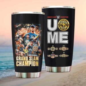 John Cena WWE Grand Slam Champion Career Stats Stainless STumblerl Tumbler