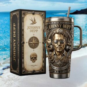 Johnny Depp “Art Never Fades” Pirate & Compass Luxury Tribute Tumbler