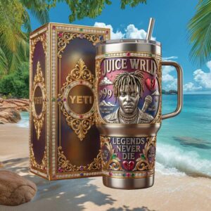 Juice WRLD Legends Never Die Jeweled Tribute 3D Art Tumbler
