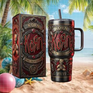 Korn Follow The Leader 3D Sculpted Metal YETI Tumbler Heavy Metal Edition