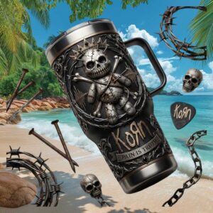 Korn “Pain Is Truth” Nu Metal Voodoo Doll 3D Dark Art Tumbler