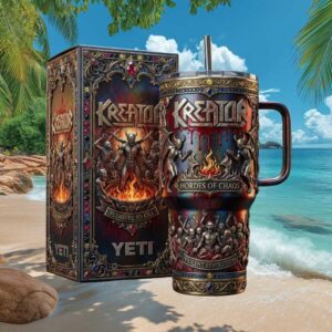 Kreator “Hordes of Chaos” Heavy Metal 3D Embossed 40oz Tumbler & Box