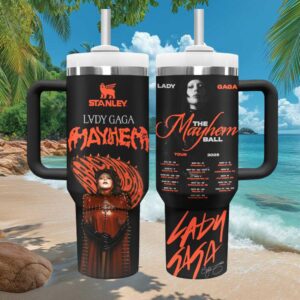 Lady Gaga The Mayhem Ball Tour 2025 Official Stanley Style 40oz Tumbler