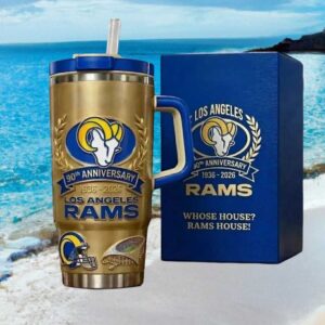 Los Angeles Rams 90th Anniversary Limited Edition Gold 40oz Tumbler