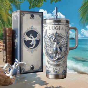 Lugia Guardian of the Tides Luxury 3D Engraved Pokemon Tumbler & Box Set