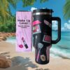 Personalized Shannon “Like The River” Pink Aesthetic Insulated Cup with Handle Personalized Shannon “Like The River” Pink Aesthetic Insulated Cup with Handle