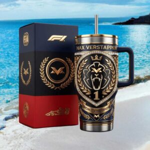 Max Verstappen F1 World Champion #1 Red Bull 3D Tumbler Wrap