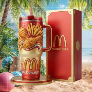 McDonald's Fast Food 3D Fried Chicken & Fries Pop Art Design