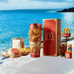 McDonald's Fast Food 3D Sculpted French Fries and Chicken 40oz Travel Tumbler