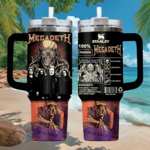 Megadeth Heavy Metal Band Peace Sells Vic Rattlehead Tumbler Wrap
