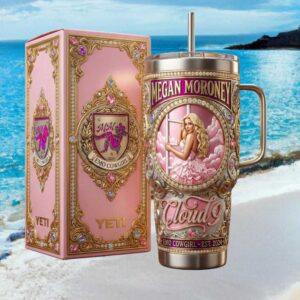 Megan Moroney “Emo Cowgirl” 40oz Tumbler Pink Cloud 9 Rhinestone Style Music Merch