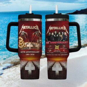 Metallica 45th Anniversary 1981 2026 Master of Puppets Custom 40oz Tumbler
