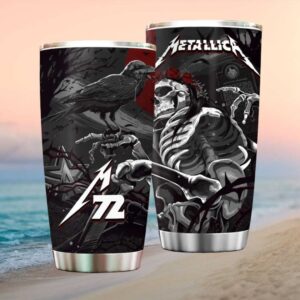 Metallica 72 Seasons Raven and Skull Heavy Metal Stainless Steel Tumbler