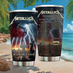 Metallica M72 World Tour 2026 Graveyard Design Insulated Travel Tumbler