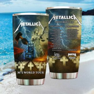 Metallica M72 World Tour 2026 Justice For All Statue & Cemetery Art Tumbler