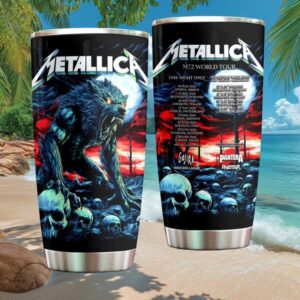 Metallica M72 World Tour 2026 Werewolf & Skulls Concert Tumbler