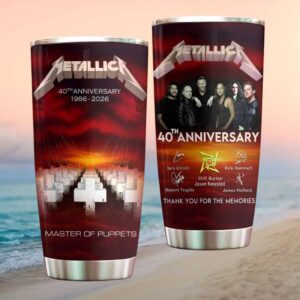 Metallica Master Of Puppets 40th Anniversary 1986 2026 Stainless Steel Tumbler