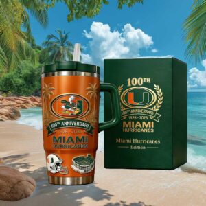 Miami Hurricanes 100th Anniversary Centenary Edition Orange Tumbler