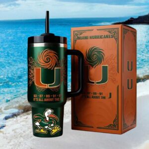 Miami Hurricanes “It’s All About The U” 40oz Tumbler   Sebastian the Ibis