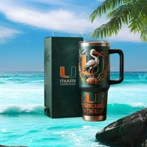 Miami Hurricanes “The U” Sebastian the Ibis 3D Sculpted Mascot Tumbler