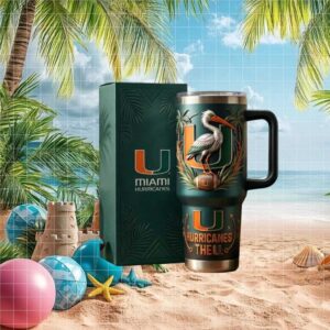Miami Hurricanes “The U” Sebastian the Ibis 3D Sculpted Mascot Tumbler