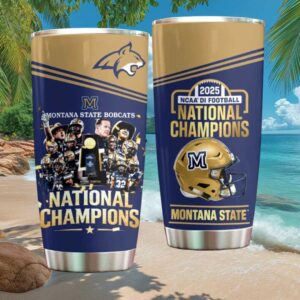 Montana State Bobcats 2025 NCAA DI Football National Champions Helmet Edition Tumbler
