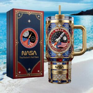 NASA “The Rocket's Red Glare” Patriotic Stained Glass Style Tumbler