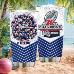 New England Patriots 2025 Super Bowl Champions Team Roster Photo Tumbler