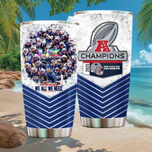 New England Patriots 2025 Super Bowl Champions Team Roster Photo Tumbler