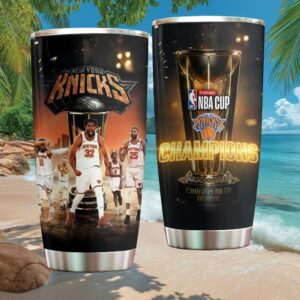 New York Knicks NBA TumblerChampions Trophy Graphic Insulated Travel Tumbler