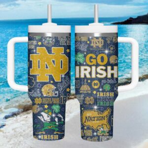 Notre Dame Fighting Irish Go Irish Collegiate Monogram Tumbler Wrap